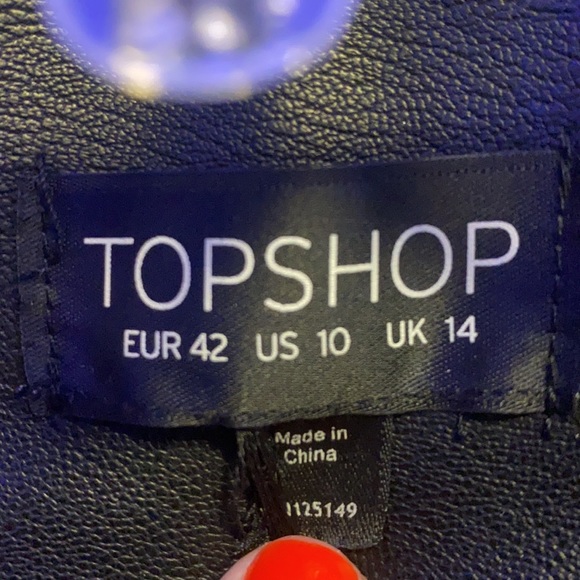 Top Shop faux leather biker jacket - Picture 4 of 8